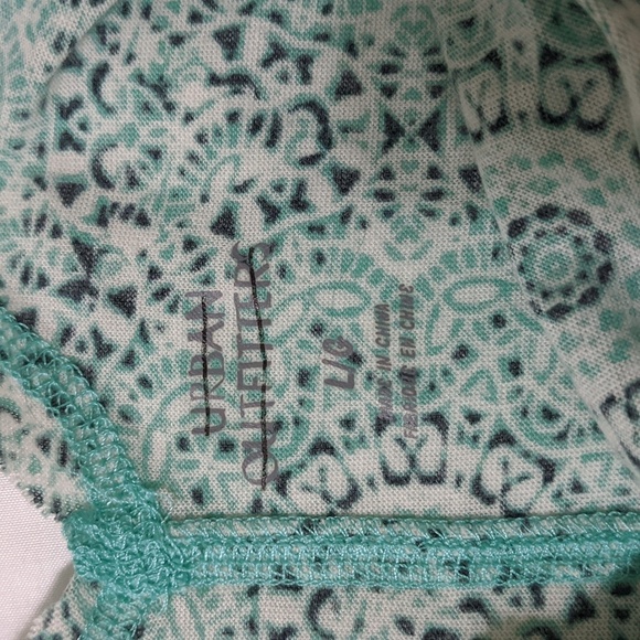 UO V-Neck Cropped Tank Top, Color Turquoise Size L - Picture 7 of 14